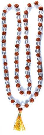 Shivoham Dori Original Rudraksha Spathik Mala 108 Plus 1 Beads Necklace