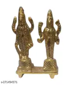 BHCPL Om BhariPuri Brass Laxmi Narayan Murti Lakshmi Narayan Murti for Home Pooja Temple Vishnu Laxmi Idol Vishnu Lakshmi Statue Home Pooja Temple Weight:- 0.124