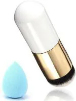 Lenon Beauty Makeup Professional Foundation Brush With Sponge Puff (2 Items in the set)
