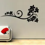 Decor Villa Wall Sticker ( Leaf Flower ,Surface Covering Area 48 x 23 Inch)