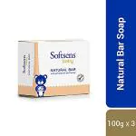 Softsens Baby Natural Bar Soap With Honey Orange And Natural Almond Oil 100g X 3