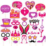 Zyozique Bachelorette Party Decorations | Miss to Mrs Decorations Photo Booth Props - 28 PCS