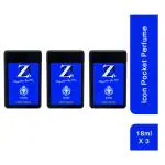 Z Men's Icon Deo, 18ml X 3, Spicy & Bold Fragrance, Pocket Perfume, Prevents Odor, Refreshing Premium Aromatic Long lasting Perfume, Body Spray for Party, Office, Date (Pack of 3)