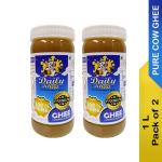 Daily Khao Pure Bengali Cow Ghee 1 Litre (Pack of 2)