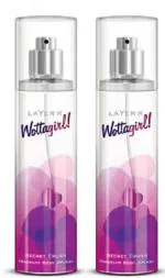 LAYERR Wottagirl Secret Crush Deodorant Spray Combo Set for Women 270 ml (Pack of 2)