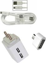 Badger Wall Charger Accessory Combo for Compatible with Gionee F103 , Gionee X1s, Gionee X1 ,Gionee F103 Pro , Gionee A1 Lite, Gionee A1 with Data Transfer & Fast Charging Micro Usb Cable (White)