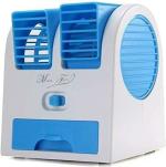 ZEXREL Mini Fan & Portable Dual Bladeless Small Air Conditioner Water Air Cooler Powered by USB & Battery Use of Car/Home/Office