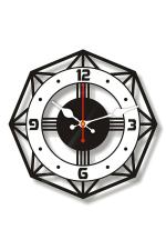 Signamio Black DN 4 MDF with Acrylic 3D Design Diamond Wall Clock
