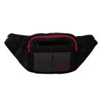 F Gear Lattitude Black Grey Red Polyester Sports Waist Bag