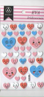 Lakeer Heart Shaped Eva Foam Sticker Self Adhesive Pack of 1 Packets for Art and Craft/Art and Craft Supplies/Art and Craft Material