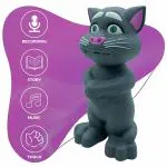 myhoodwink Intelligent Electronic Talking Tom Cat Toy for Kids | Touch Recording Rhymes and Songs| Best Cat Musical Birthday Gift Toys for Kids | (3 4 5 6+ Years) (Grey)