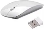 Sureelee White Ultra Slim Wireless Optical Gaming Mouse With Bluetooth