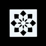 BanteyBanatey Plastic Stencil / Craft Stencil / Design Stencil / Shape Stencil / Pattern Stencil White for Craft, Painting, Mandala, Scrapbooking, Card Making, Colouring, DIY Design 1 (15x15cm)