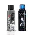 One8 by Virat Kohli Flick and Aqua 200 ml each Deodorant Spray For Men | Deo for Men (400 ml, Pack of 2)