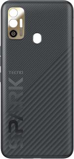 PURPLESAVVY Magnet Black Plastic Back Panel For Tecno Spark 7T