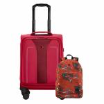 Wenger, 2 pc set Combo Fantic Cabin Softside Luggage (56 cm), Burgundy and Crango Backpack Rust Alps (46 cm), 653228, Travel Bag