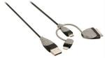 Bandridge BBM39410B10 3In1 Sync And Charge Cable 1 M