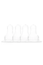 Naughty Kidz Anti Colic Ultra Soft Easy Flow Nipple Pack of 4