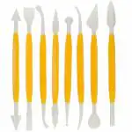 SIMXEN Set of 8 Plastic Clay Tools Modeling Clay Tools for Kids Shaping and Sculpting, Assorted Colors