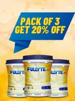Fullyte Trio Natural Protein Powder Nutrition Supplement 400 Gram pack of 3