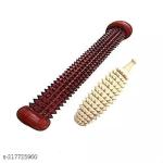 DIVINE Wooden Acupressure Foot And Palm Massager Foot Roller Acupressure Massager Acupuncture (Brown) with Karela Massager Tool for Hands and Palm || foot massager roller || wooden accupressure tools||