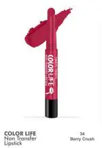 TEEN.TEEN Waterproof Long Lasting Non-Transfer Matte Lipstick COLOR LIFE Lipstick (M-34: Berry Crush) | Berry Crush