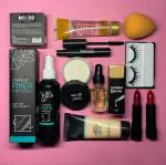 KA CAYLA Volumizing mascara 1.0 Pro Black with classy refreshing mattifying makeup combo comapct, foundation and kits (10 Items in the set)