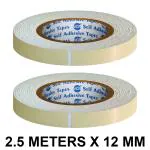 VCR Double Side White Foam Tape - 2.5 Meters in Length - 12mm / 0.5