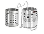 Blue Wonder Stainless Steel Cutlery Holder With Stainless Steel Cutlery Holder and (Multicolour, Pack of 2)
