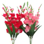 OM COLLECTION'S Gladiolus Artificial Flower Red and Pink