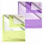 MOMSEASY New Born Baby Dry Sheet for Bed Wetting (Lilac, Pista Green) (Small 70 x 50 cm)