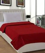 N G Products Single Bed Soft Touch Light Weight Polar Fleece Blanket||Warm Bedsheet for Light Winters,Summer/AC Blankets for Home- Red (60*90 inches)