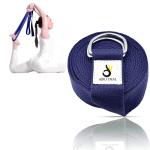 AJRO DEAL Yoga Stretch Belt/Strap with Adjustable D-Ring Buckle for Yoga, Improves Sitting Posture