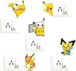 StickMe Vinyl Cute Pokemon Pikachu Decorative Wall Sticker SM4044