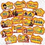 Zyozique Bollywood Theme Haldi Photo Booth Props, Haldi Decorations Props - Wedding Props For Bride And Family, Bride To Be Props - Haldi Photo Boot