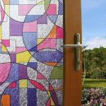 A1 Decor 3D Vinyl Self Adhesive Window Films for Glass Privacy Frosted Glass Films Decorative Window Glass Sticker Home/Office Glass/ Bathroom/ Living Room-Sun Set (12x24 Inchs)