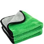Auto Hub Microfiber Car Cleaning Cloth - OG Soft 800 GSM (30x40 cm) Microfiber Cloth for Car and Bike - Scratchless Drying and Detailing 30x40 cm, Pack of 2, Green
