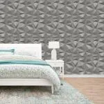 Kayra Decor Diamond 3D PVC Wall Panels - Gray Marble Color Diamond Design - (Pack of 20)