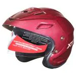 YOURCITYSELLER Motorcycle Helmet Men & Women Adults Open-Face Helmets Motorbike Helmet Pack of 1(Red)