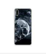 Casotec Skull Smoke Blue Scary Death Design Printed Silicon Soft TPU Back Case Cover for Vivo V11 / V11 Pro