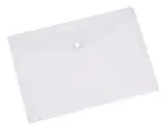 Shining Zon 10Nos A5 Size and 10Nos A4 FS Legal Size Button File Folder Envelope Document Certificates Bag Clear Holder Storage Case Plastic Container for Papers Stationery - Pack of 20