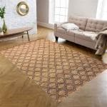 MRIC Collection 5' x 8' Natural/White Handmade Jute Carpet For Living Room Bedroom Dining Room Drawing Hall Kitchen