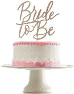 Festiko Rose Gold Glittery Bride To Be Cake Topper Bachelorette Party Decorations, Wedding, Bridal Shower Engagement Party Decor, Bridal Shower Cake Decor