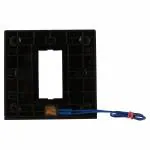 CONA 10812 Status Axis 12 Modular Plate with Blue LED Indicator, Nat. Wood - Pack of 2|12 Module Switch Plates|Cover Plate|12M Polycarbonate Switch Frame