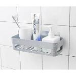 Plastic Inter Design Shower Corner Caddy Basket Shelf Rack with Wall Mounted Suction Cup for Bathroom Kitchen