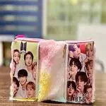 Topgifties 1 Pc Korean Band BTS Special Quality 3 Pocket Fur Pencil Pouch Case for Girls Boys Birthday Gift BTS Pencil Pouch Pencil Case Travel Pouch Pack OF 1