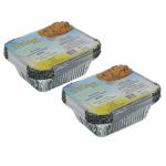 Freshee 10 pcs Thick Aluminium Silver Foil Container 450ml In Gold Range Pack of 2| Food Storage Disposable Containers with Lid For Kitchen