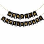 Zyozique Happy Anniversary Banner for Anniversary Decoration/Anniversary Banner