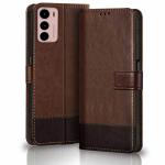 Mobiclonics Dual Colour Flip Cover for Moto G42 - Brown&Coffee