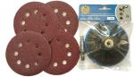 Sauran 5 Inch Disc, Velcro Pad and Lock Nut (7 Pcs)